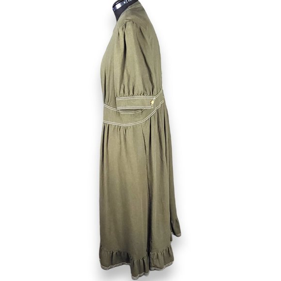 WHO WHAT WEAR Linen Blend Button Front Dress 2XL - Picture 2 of 5